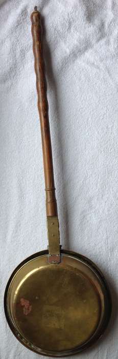 Vintage brass and copper bed warming pan