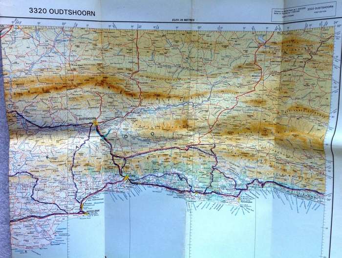 MAP - OUDTSHOORN - Ref 3320 - First edition 1977     1 : 500,000