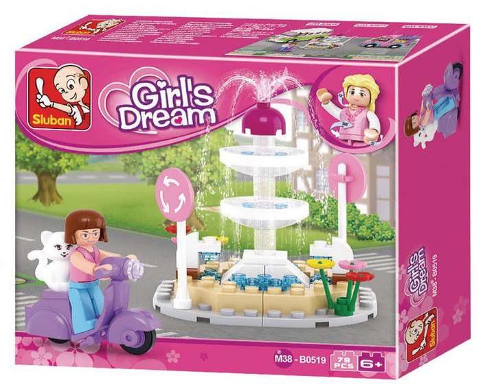 Sluban Girl`s Dream Fountain - 79 Piece