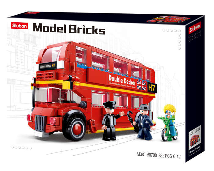 Sluban London Double Decker Bus 382 Pieces (box damaged)