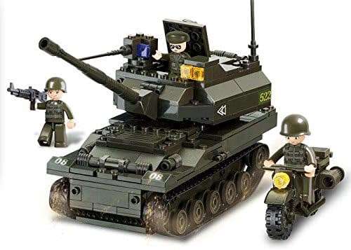 Sluban M38-B9800 Tank Building Bricks Set - 258 pieces  (Box damaged)