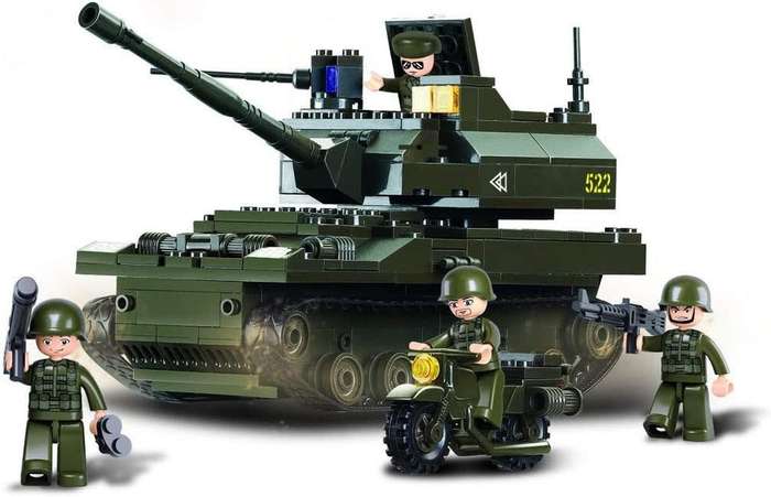 Sluban M38-B9800 Tank Building Bricks Set - 258 pieces  (Box damaged)