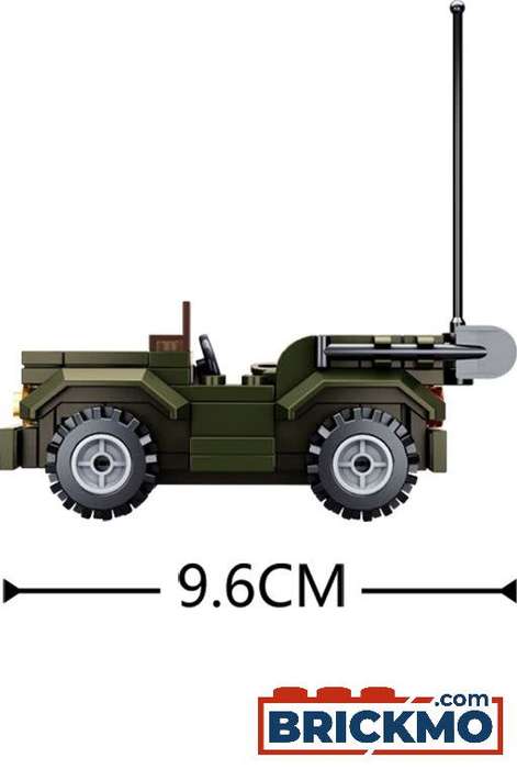 Sluban Building Bricks Army Jeep - 82 Piece
