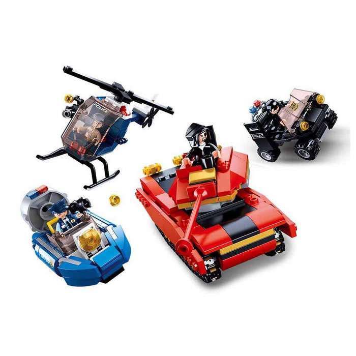 Sluban Police Tank Chase Builder - 460 Pieces (Box damaged)
