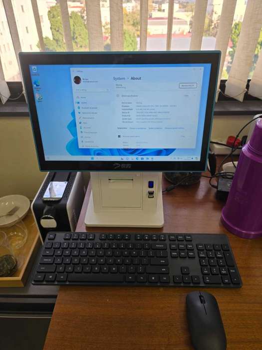**BARGAIN BUY** MINT ALL IN ONE TOUCHSCREEN PC WITH THERMAL PRINTER 8GB RAM, 128GB SSD-GRAB IT@R2999