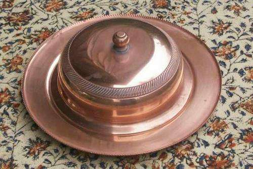 UNUSUAL COPPER BUTTER DISH