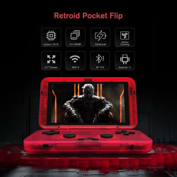 Retroid Pocket Flip 4.7" Handheld Console with Android 11 - 4 Colours