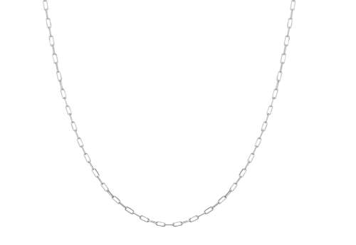 Dainty Mini Paper Clip Stainless Steel Necklace -  Silver Colour