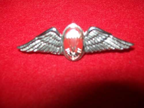 SA PARACHUTE BATTALION FREEFALL INSTRUCTOR WINGS - MESS DRESS ( PINS INTACT)