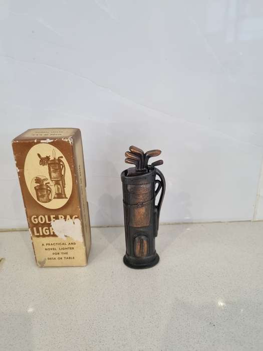 Art Deco Golf bag lighter in original box