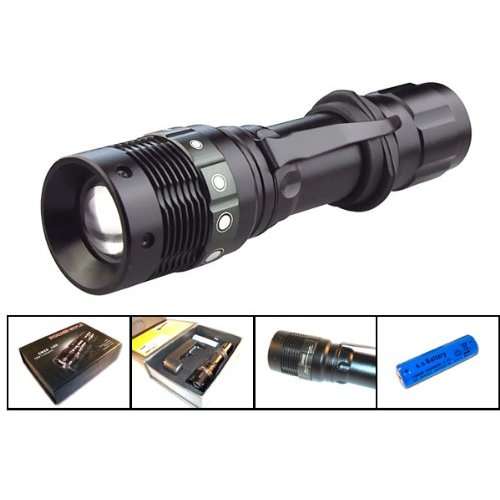 SUPER POWER CREE TORCH 500 LUMENS - RE-CHARGEABLE - ADVANCED ZOOM FUNCTION!