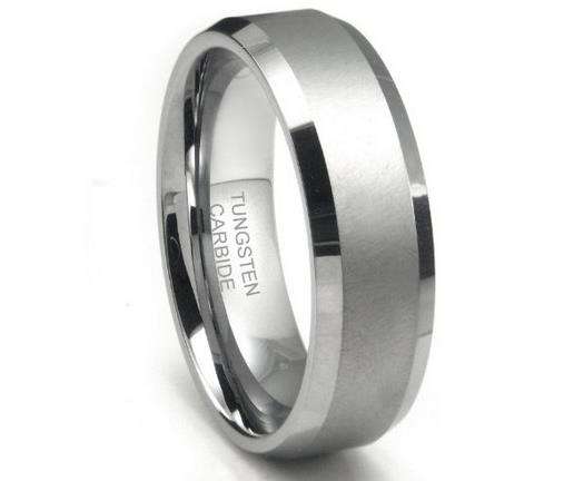 ***MENS BRUSHED COMFORT FIT TUNGSTEN CARBIDE 8MM WEDDING BAND RING SIZES 9 TO 12 ****