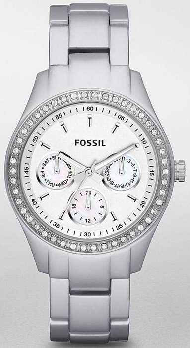 Women's Aluminum Fossil Stella Crystalized Watch ES2947***FREE SHIPPING***