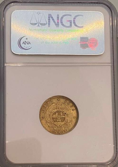 1894 South Africa Gold 1/2 Pond NGC XF45
