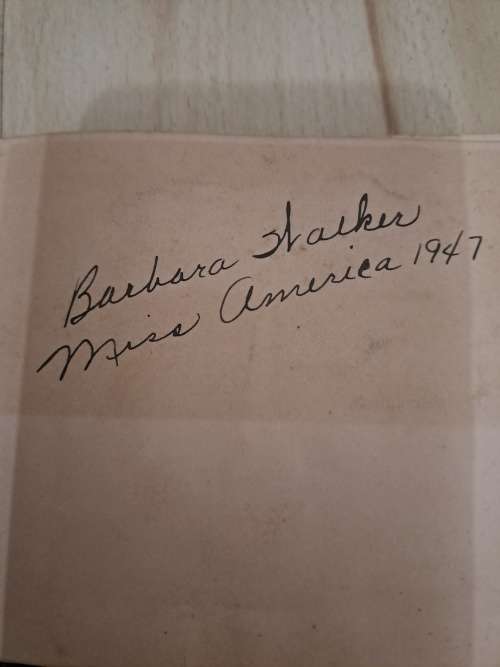 Barbara Jo Walker,Miss America 1947,original autograph