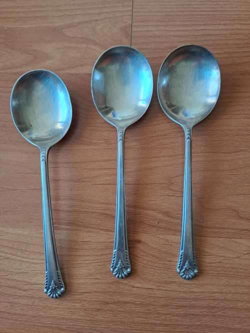 Antique Cooper Brothers Spoons ESPN x 3