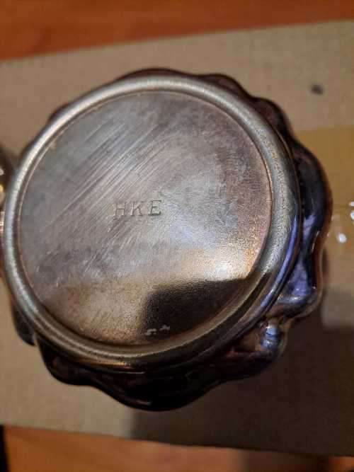 Art Deco HKE Antique Silver-plated Bowl with Lid