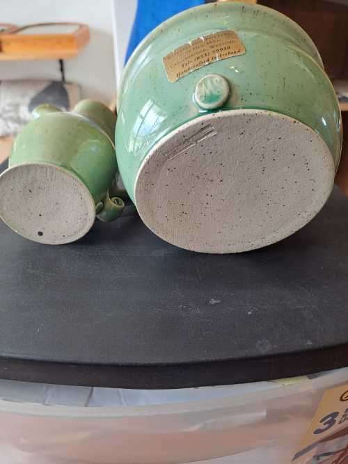 Balleylland Pottery, The Old Mill, pot and milk jar