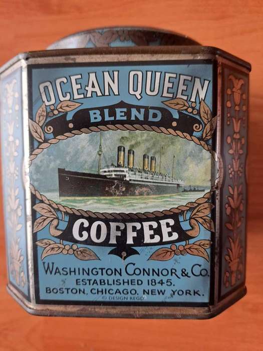 Rare!!! Ocean Queen Coffee Blend Tin with Lid(empty)