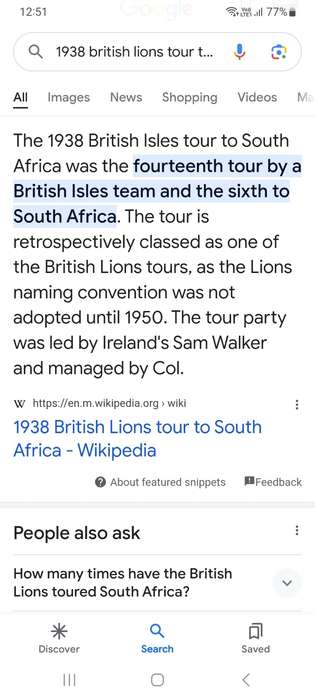 1938 British and Irish Lions signatures as well as 1938 RAF Boxers signatures