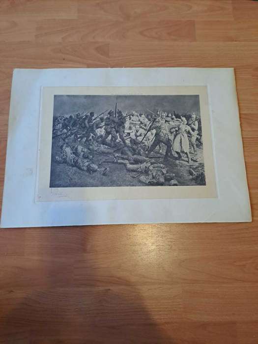 Extremely rare and Expensive, Italian artist Fortunino Matania Original Print and personally signed