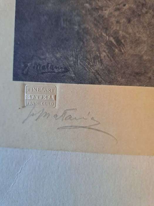 Extremely rare and Expensive, Italian artist Fortunino Matania Original Print and personally signed