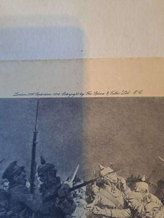 Extremely rare and Expensive, Italian artist Fortunino Matania Original Print and personally signed