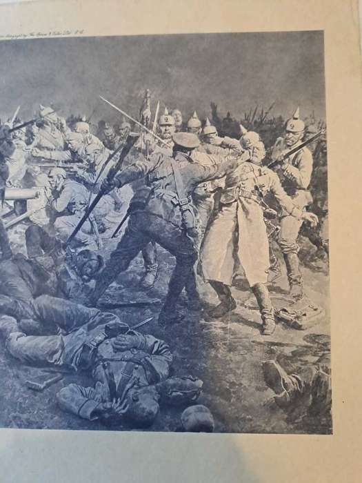 Extremely rare and Expensive, Italian artist Fortunino Matania Original Print and personally signed
