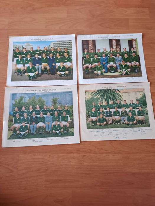 Springbok team 1st,2nd,3rd and 4 th Test against British Lions 1955, from Huisgenoot