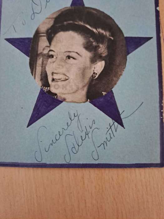 Alexis Smith famous Canadian Actress/Singer original autograph