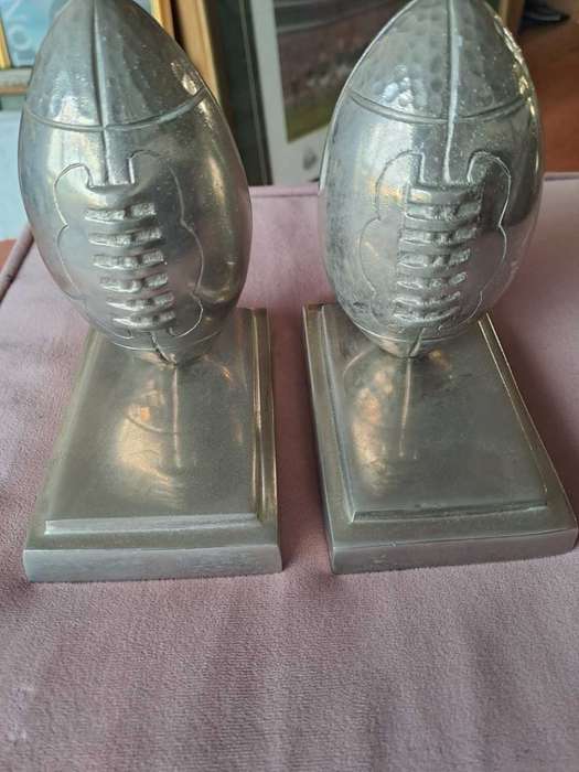 Culinary Concepts silverplated rugby ball bookends
