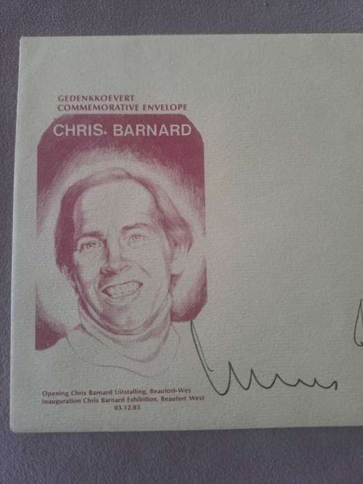 Chris Barnard original autograph, Beaufort West 1983, Commemorative envelope