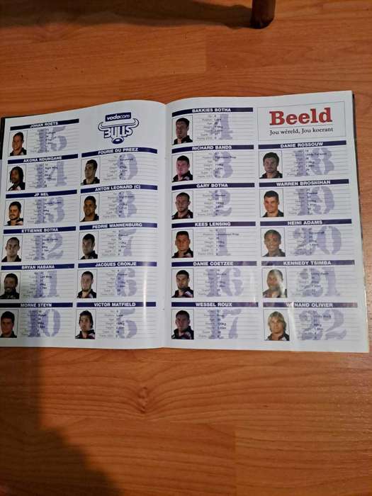 Super 12 Program, Bulls vs Chiefs, signed by Habana and Leonard, 35 Pages