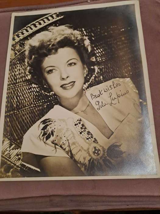 Black/White Photograph signed by Ida Lupino, famous actress