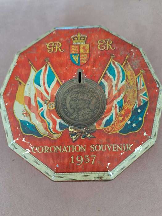 1937 Coronation Souvenir Tin