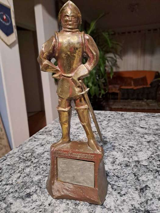 Friden Conquistador Solid brass statuette best salesman award