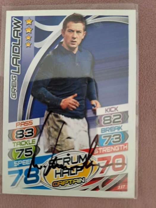 Rugby, Greig Laidlaw original autograph, Scotland Captain