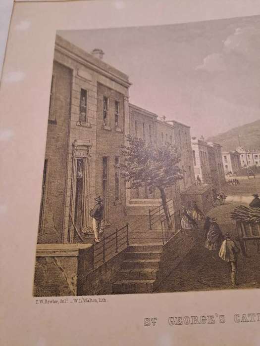Thomas W Bowler, St George`s Cathedral from Wale Street, Lithograph