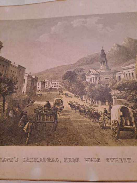 Thomas W Bowler, St George`s Cathedral from Wale Street, Lithograph