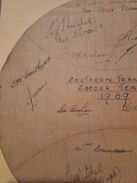 SA Soccer Team 1939, history piece