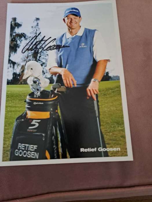Retief Goosen photograph with original signature