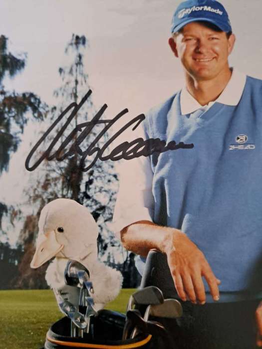 Retief Goosen photograph with original signature