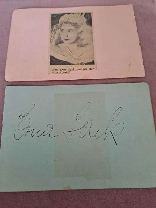 Erna Sack German soprano original signature