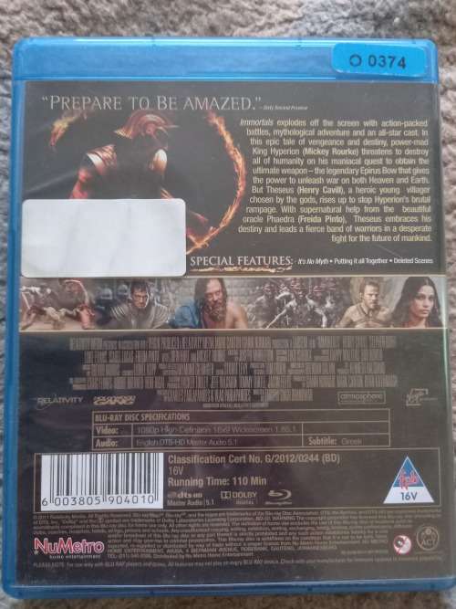 Immortals (Blu Ray)