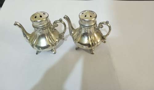 The sweetest silver plated salt shakers