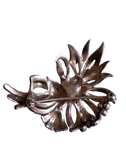 Sterling Silver vintage marcasite brooch