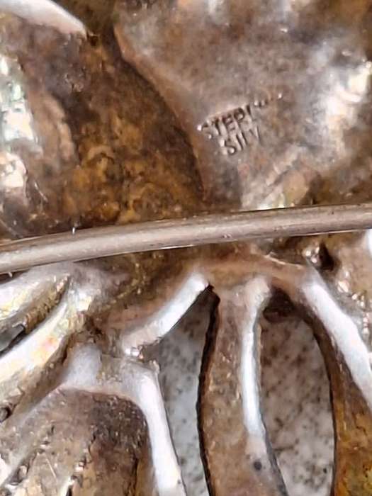 Sterling Silver vintage marcasite brooch