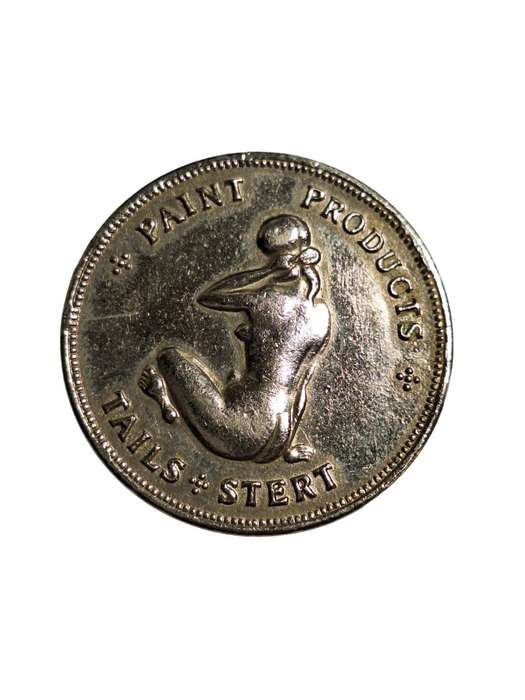 Vintage Paint products Spick and Span heads and tails coin