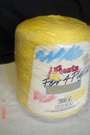 FIESTA 4 PLY 500GR WOOL, YELLOW
