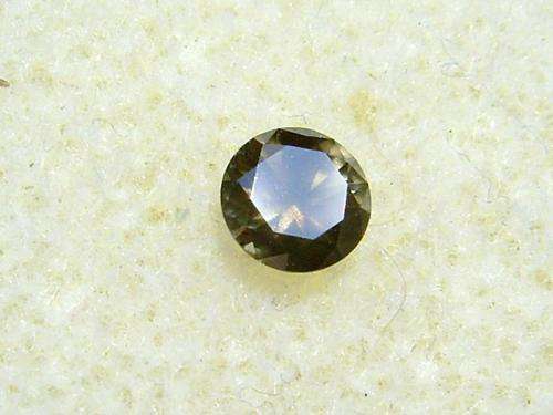 Fancy Dark Brownish Green Round Diamond 0.21 ct.